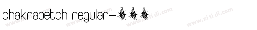 chakrapetch regular字体转换